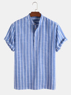 Men's Striped Linen Shirt