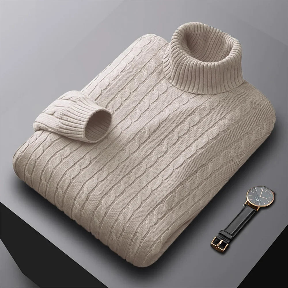 Men's Knit Turtleneck Sweater