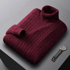 Men's Knit Turtleneck Sweater