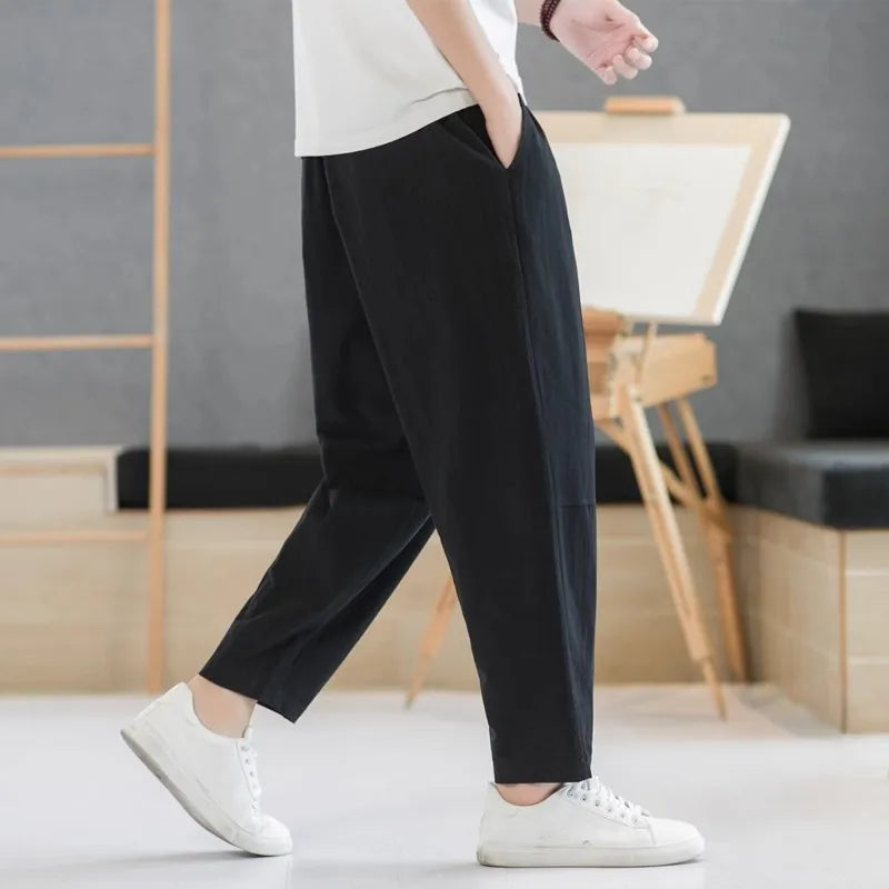 Elveron | Men's Linen Trousers Relaxed Fit