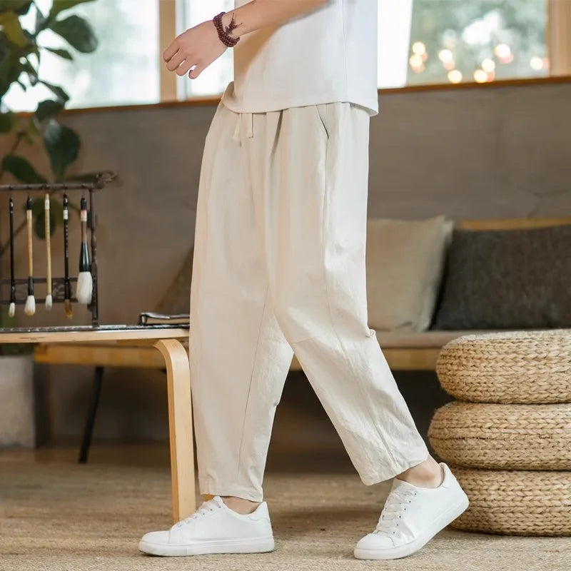 Elveron | Men's Linen Trousers Relaxed Fit
