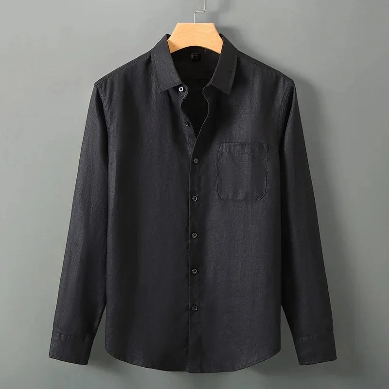Men's Linen Shirt Long Sleeve