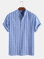 Men's Striped Linen Shirt