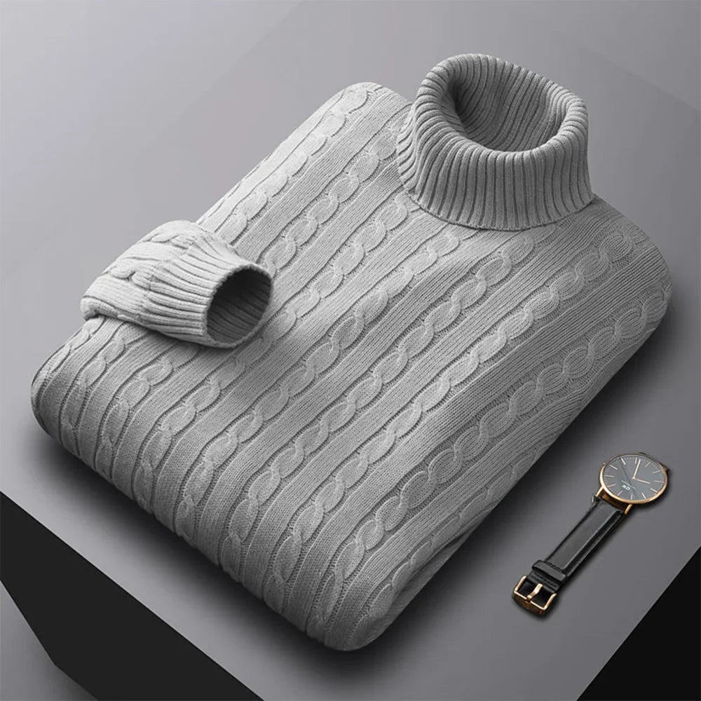 Men's Knit Turtleneck Sweater