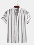 Men's Striped Linen Shirt