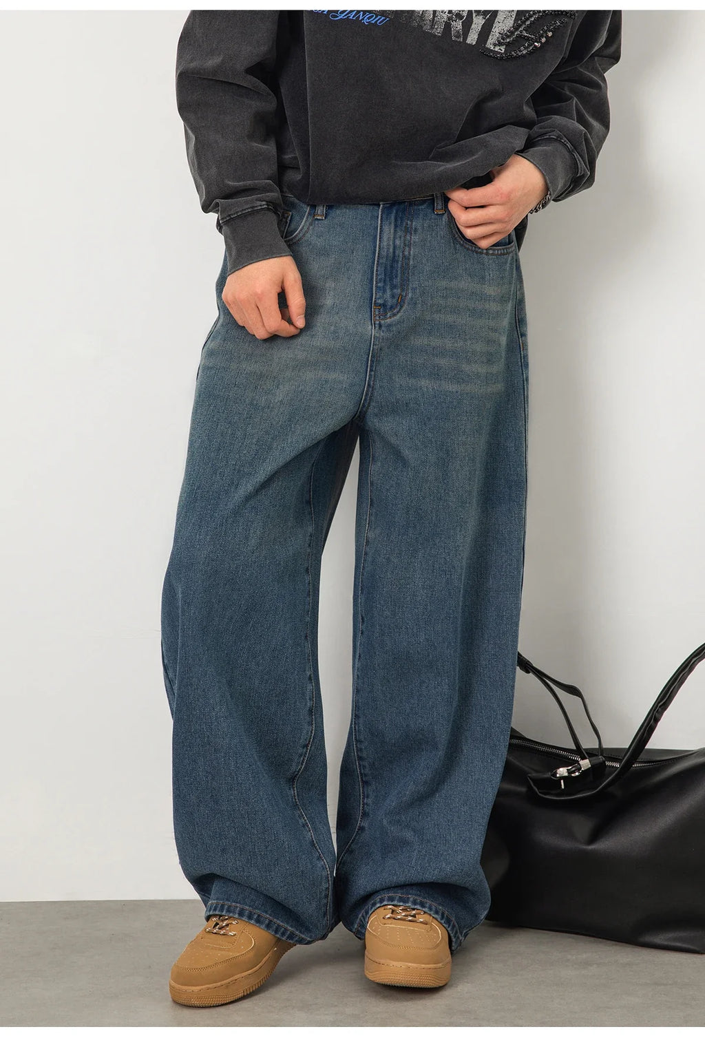 Stacked Wide Leg Jeans