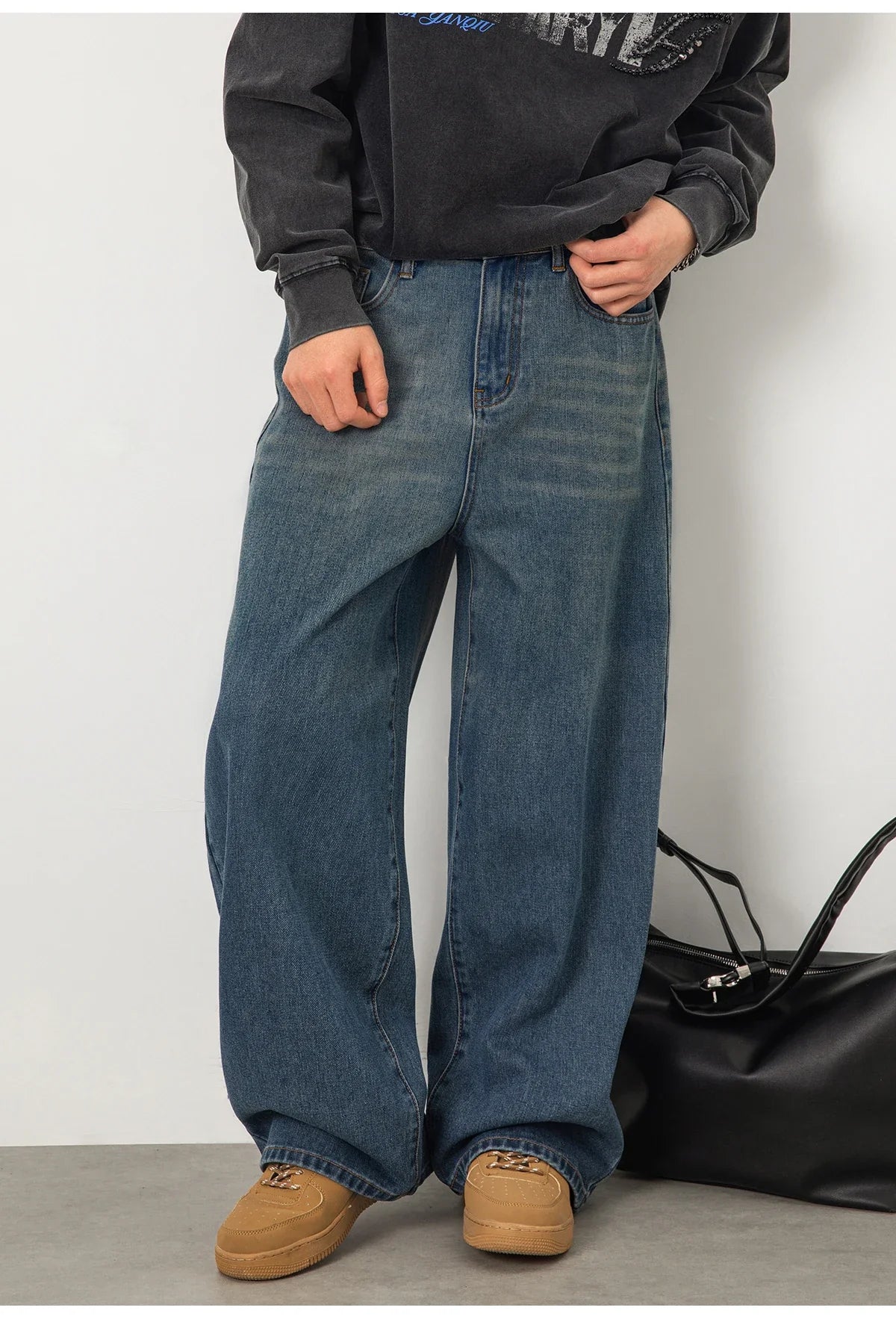 Stacked Wide Leg Jeans