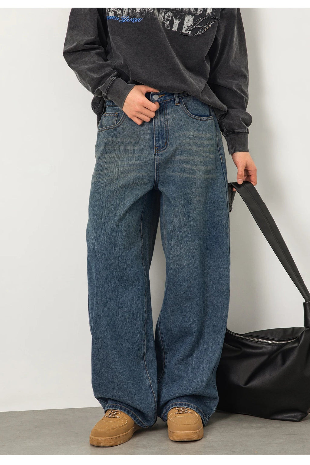 Stacked Wide Leg Jeans