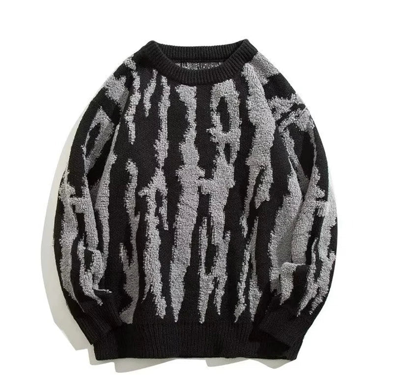 Static Wave Jacquard Sweater
