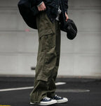 Straight Leg Twill Cargo Pants