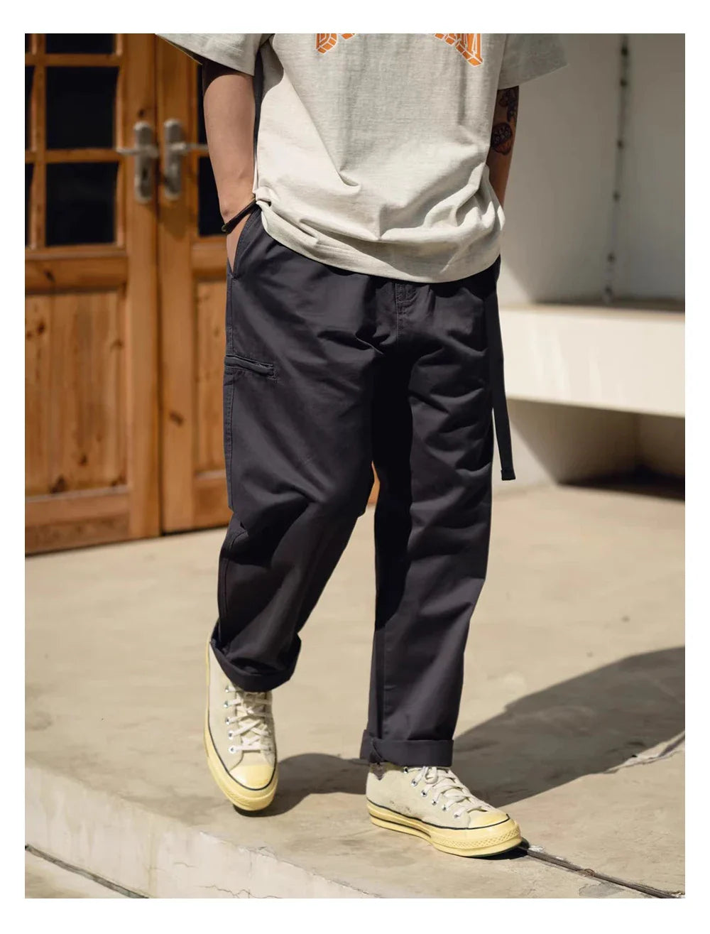 Tapered Belted Field Chinos