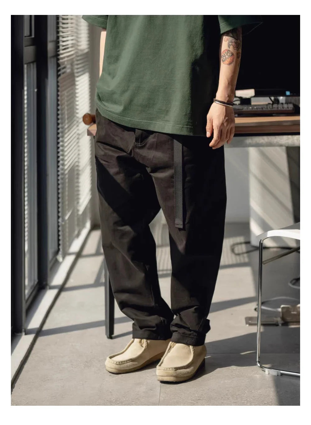 Tapered Belted Field Chinos