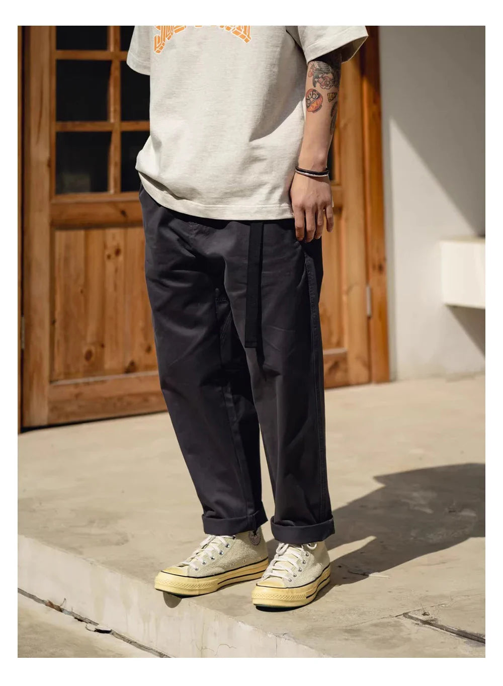 Tapered Belted Field Chinos