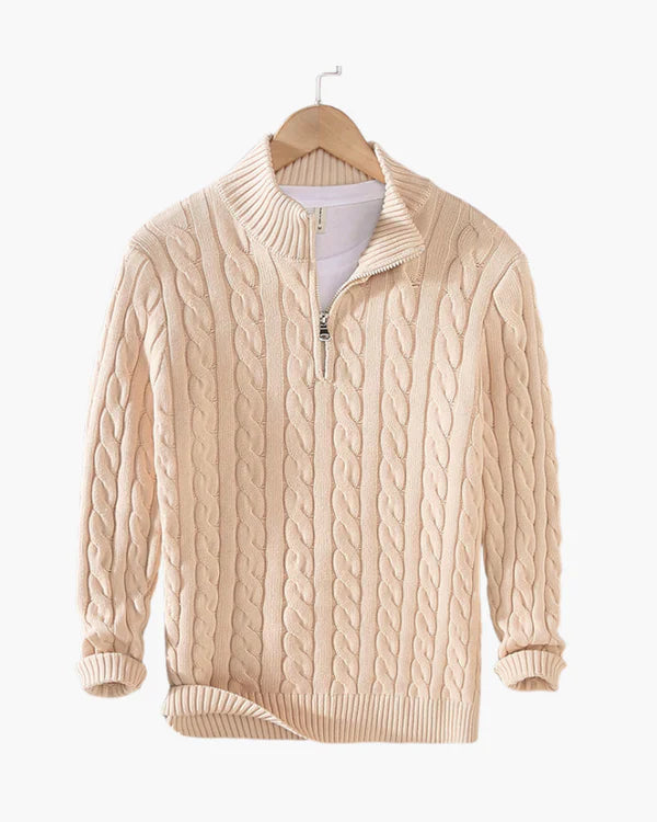 Signature Cashmere Half-Zip Sweater