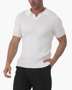 Ribbed Cotton Polo in Florence Style