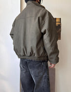 Vintage Wash Fleece Lined Bomber Jacket