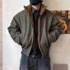 Vintage Wash Fleece Lined Bomber Jacket