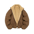 Vintage Wash Fleece Lined Bomber Jacket
