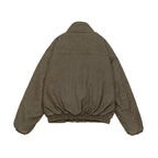 Vintage Wash Fleece Lined Bomber Jacket