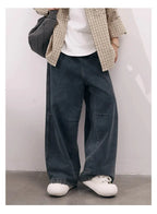 Vintage Wash Wide Leg Utility Jeans