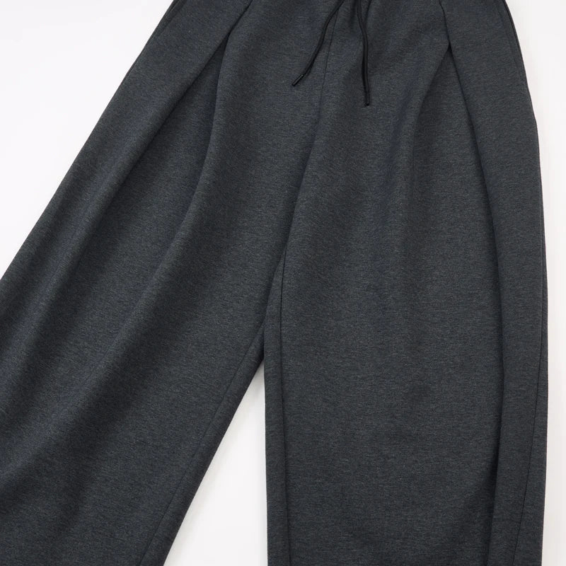 Volume Pleat Wide Leg Jersey Pants