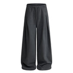 Volume Pleat Wide Leg Jersey Pants