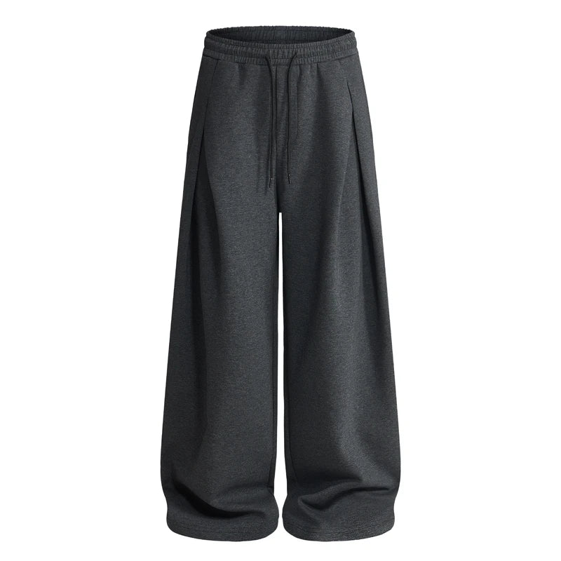 Volume Pleat Wide Leg Jersey Pants