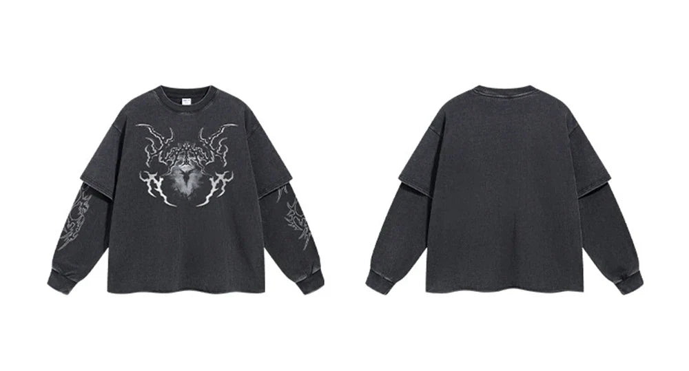 Washed Metal Graphic Long Sleeve