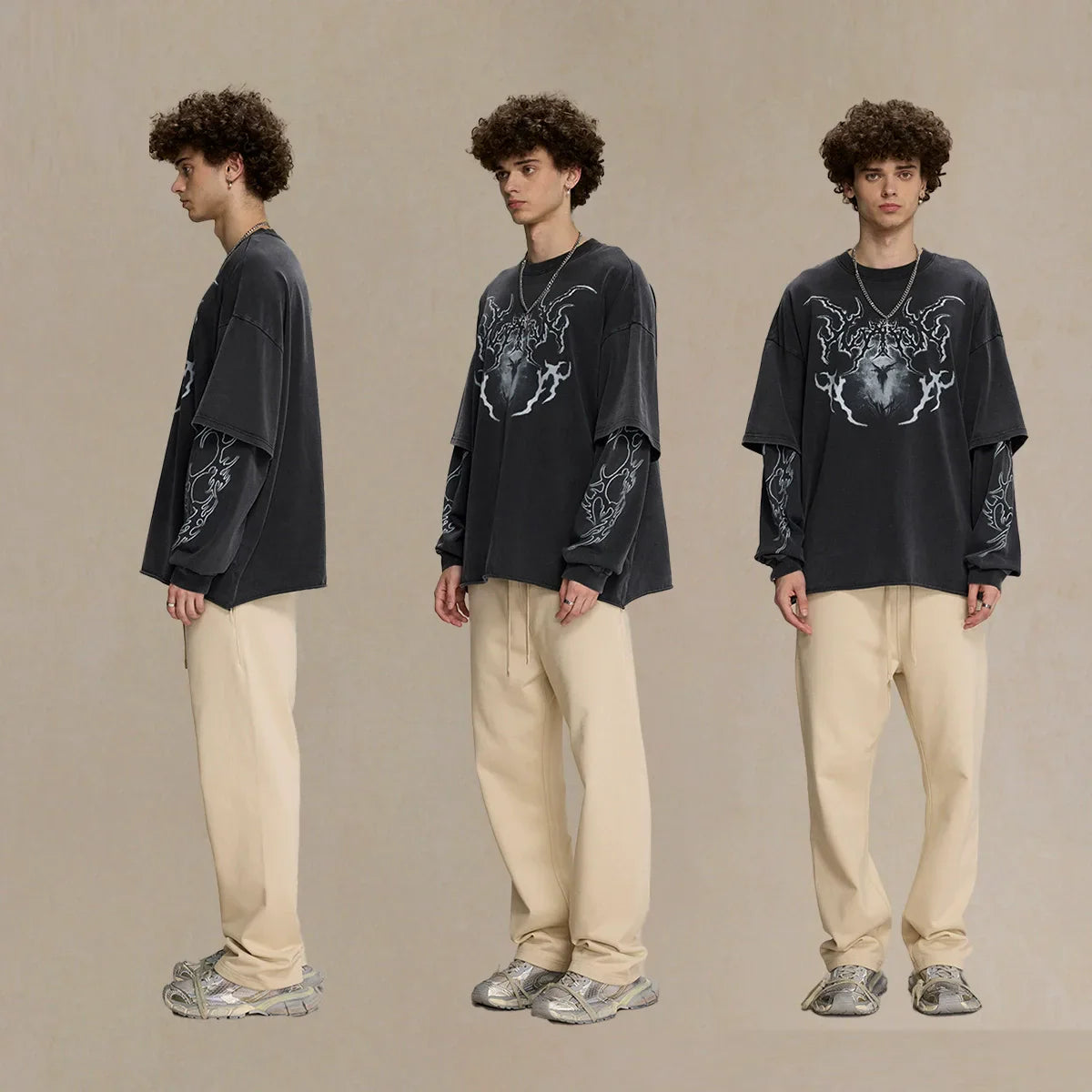 Washed Metal Graphic Long Sleeve