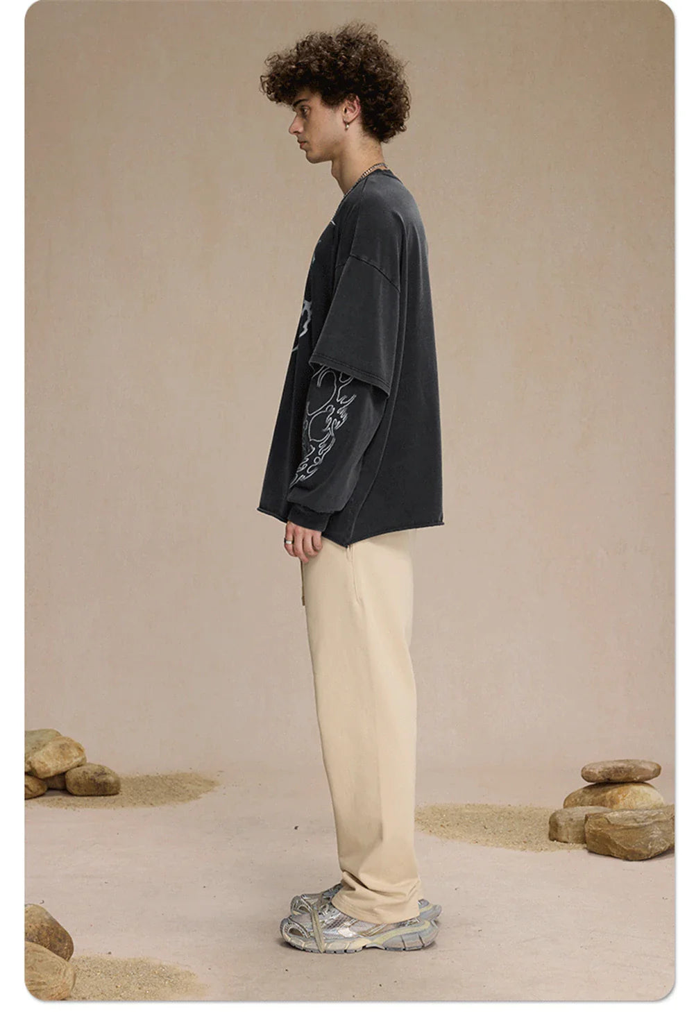 Washed Metal Graphic Long Sleeve