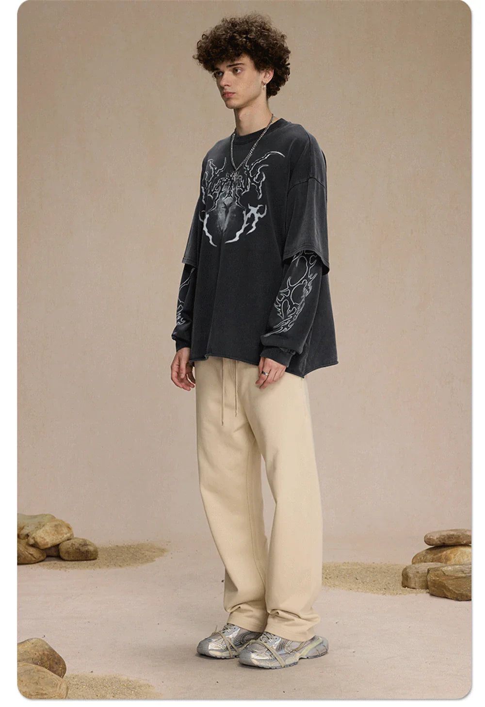 Washed Metal Graphic Long Sleeve