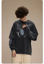 Washed Metal Graphic Long Sleeve