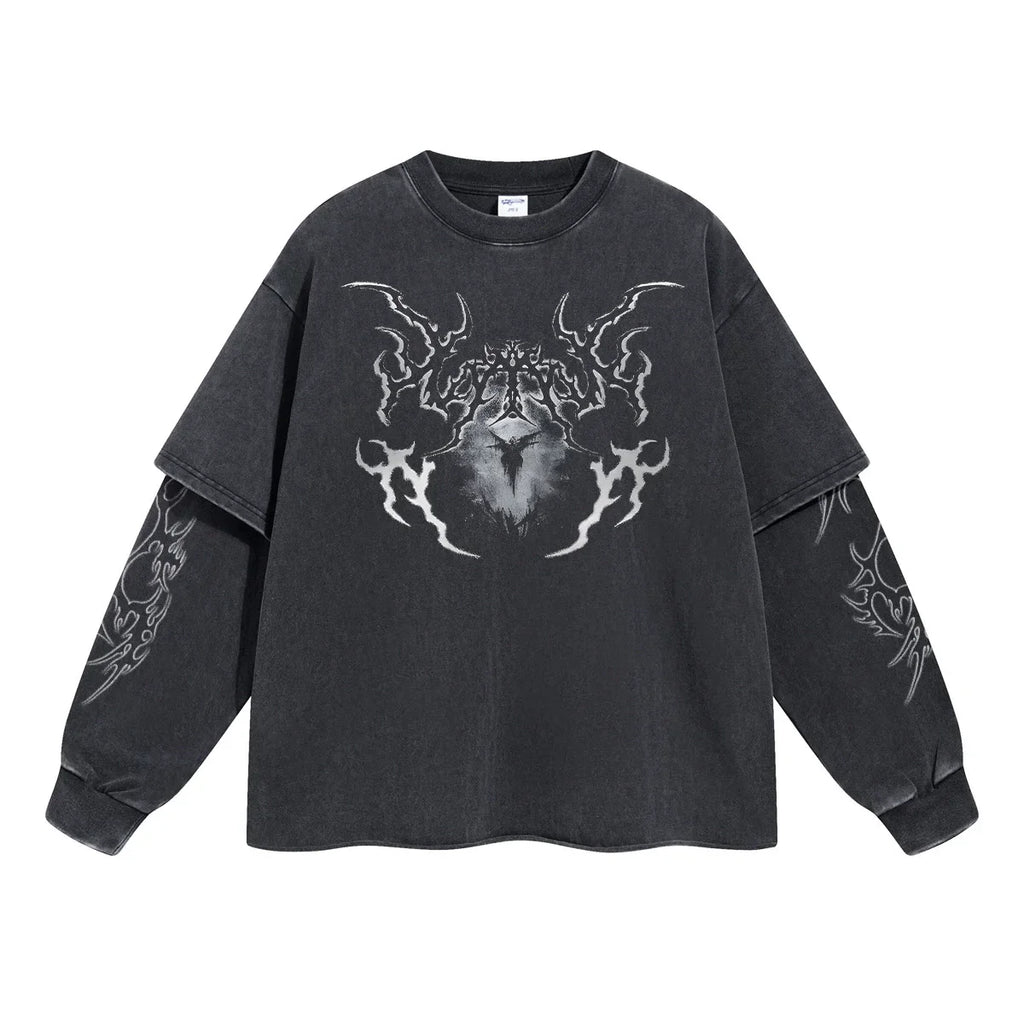Washed Metal Graphic Long Sleeve