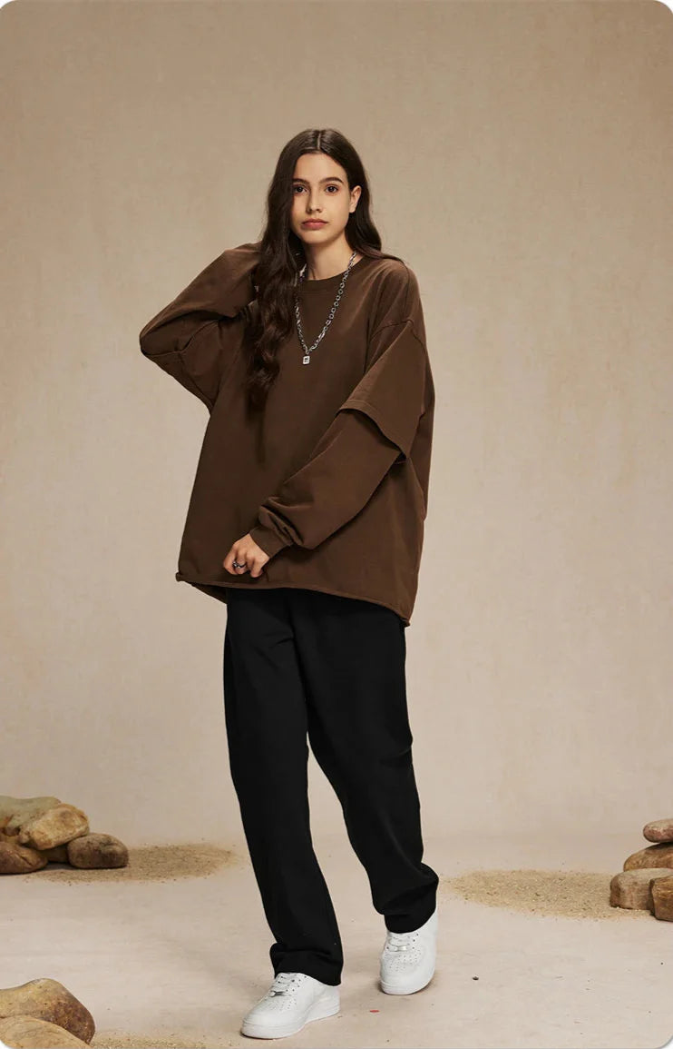 Essential Washed Double Layer Long Sleeve