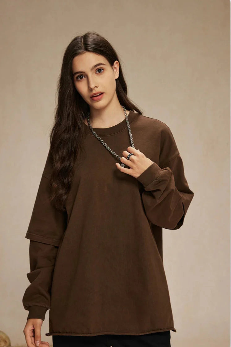 Essential Washed Double Layer Long Sleeve