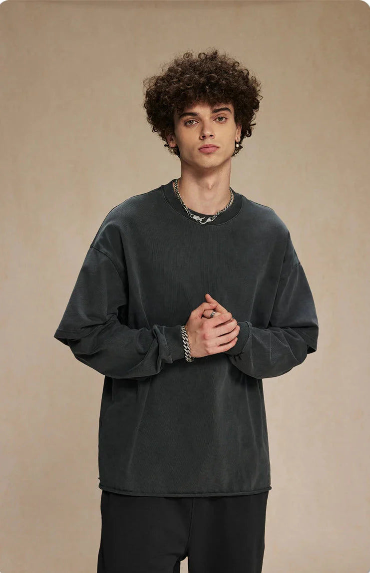 Essential Washed Double Layer Long Sleeve