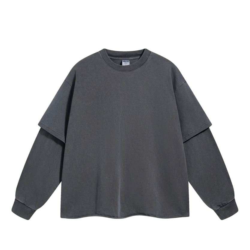 Essential Washed Double Layer Long Sleeve