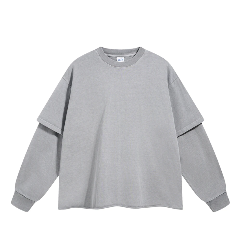 Essential Washed Double Layer Long Sleeve