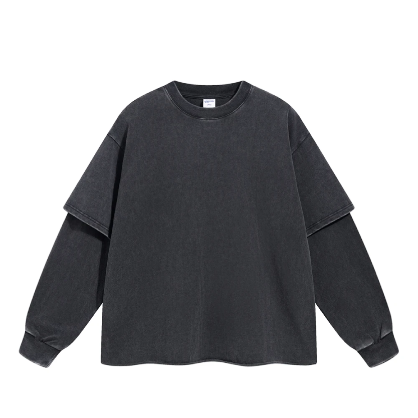 Essential Washed Double Layer Long Sleeve