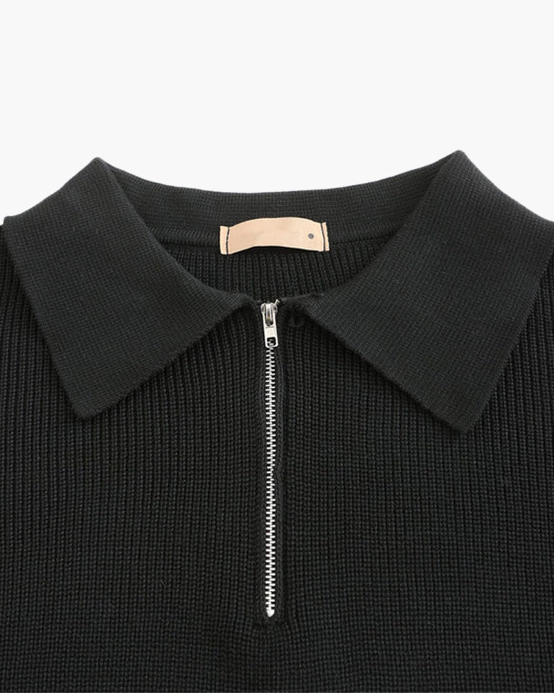 Half Zip Knit Sweater in Cesare Style