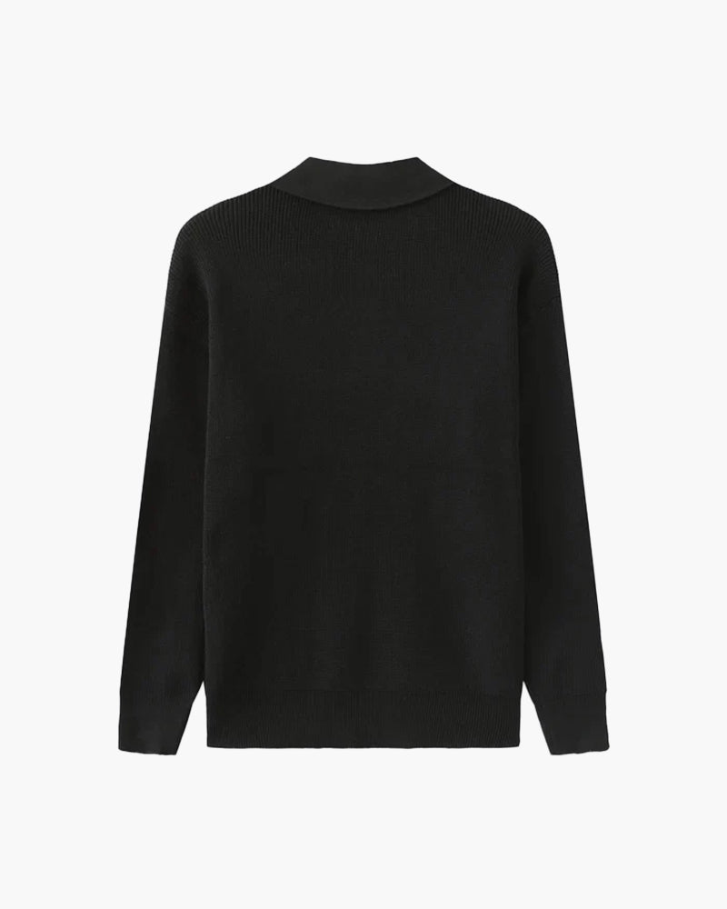 Half Zip Knit Sweater in Cesare Style