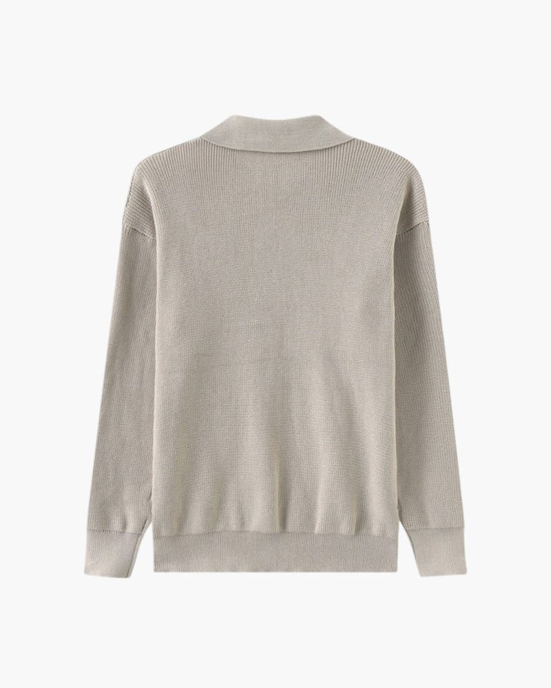 Half Zip Knit Sweater in Cesare Style