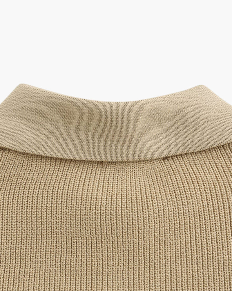 Half Zip Knit Sweater in Cesare Style