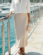 Luxurious Silk Midi Skirt