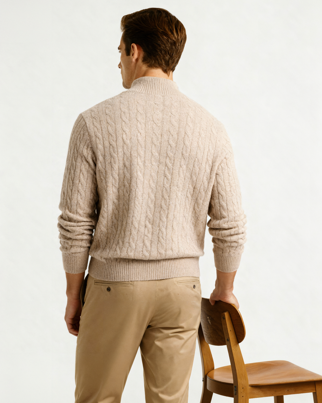 100% Cashmere Knit Half-Zip Sweater