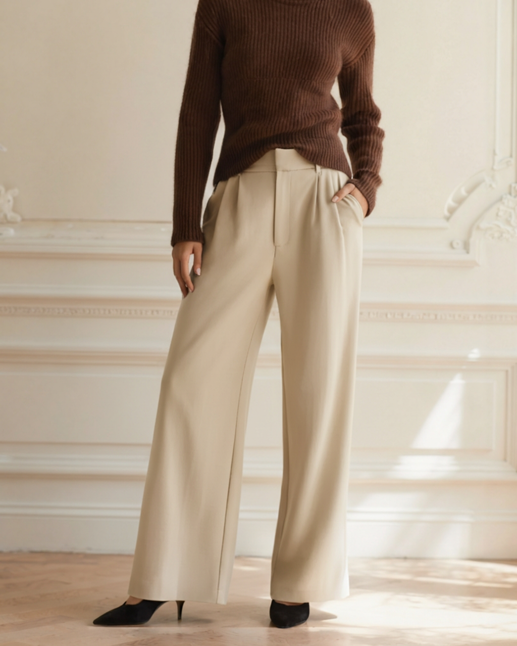 Flowy Wide-Leg Trousers