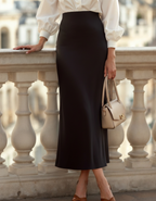 Luxurious Silk Midi Skirt