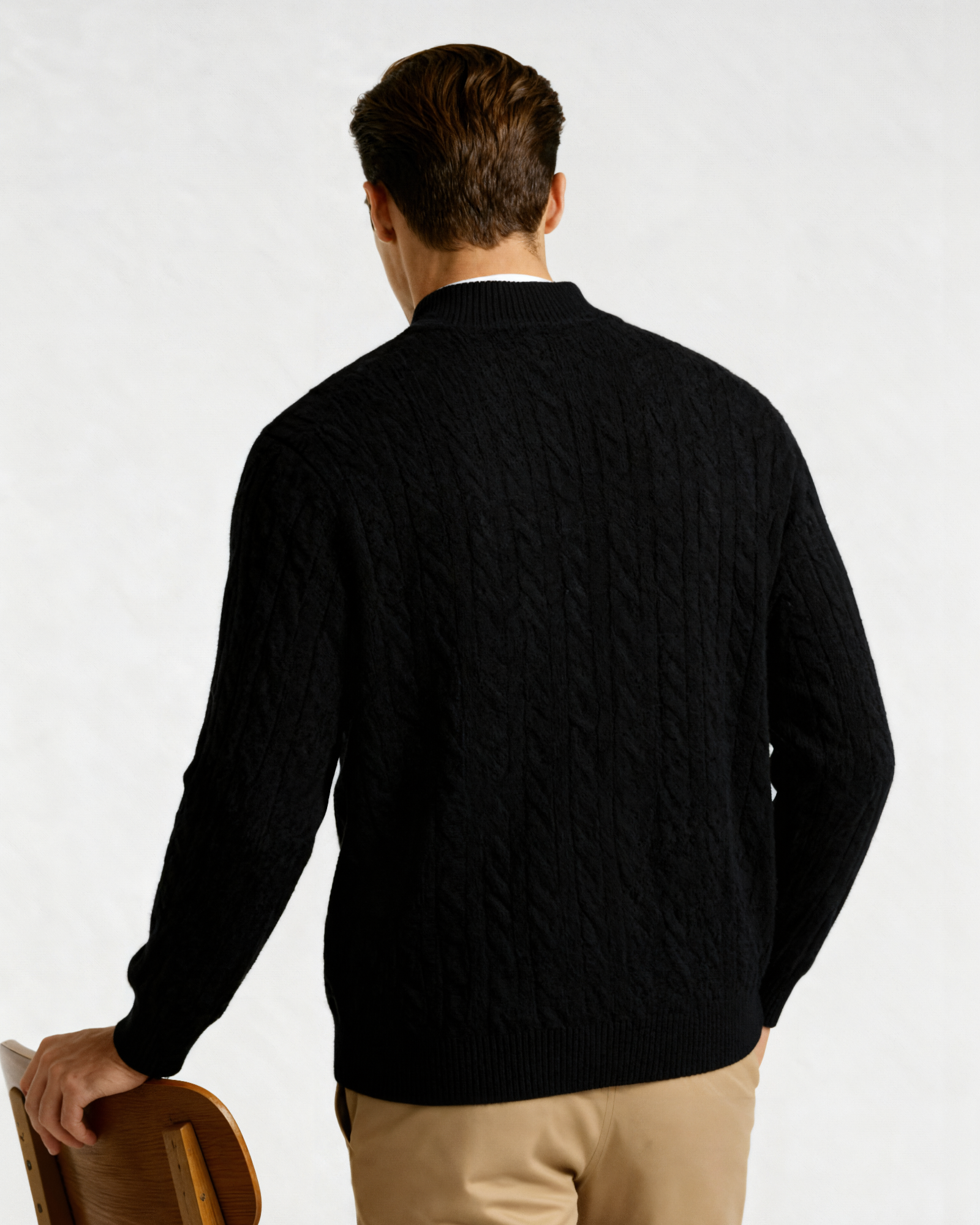 100% Cashmere Knit Half-Zip Sweater