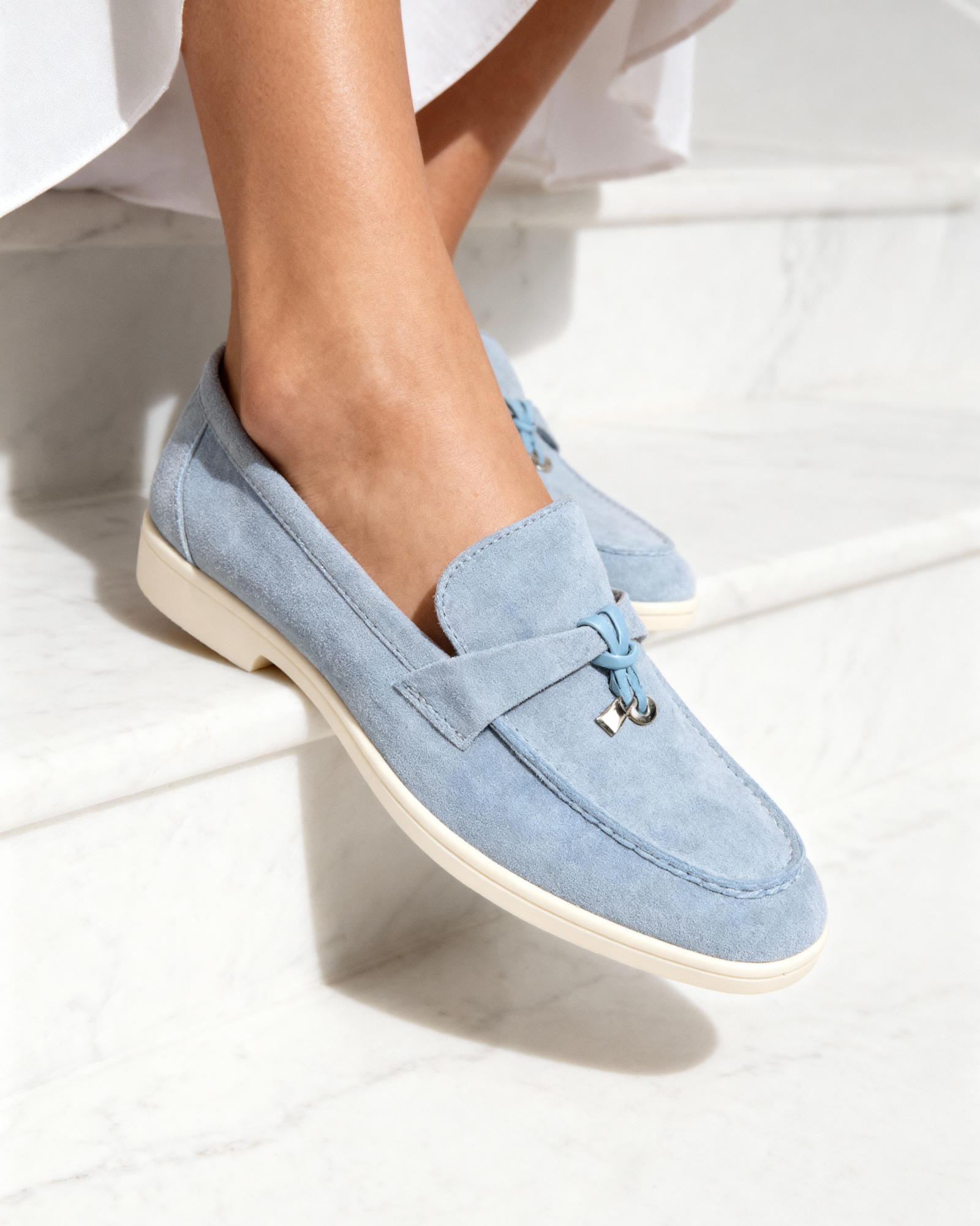 Suede Women's Loafers Elegant Design