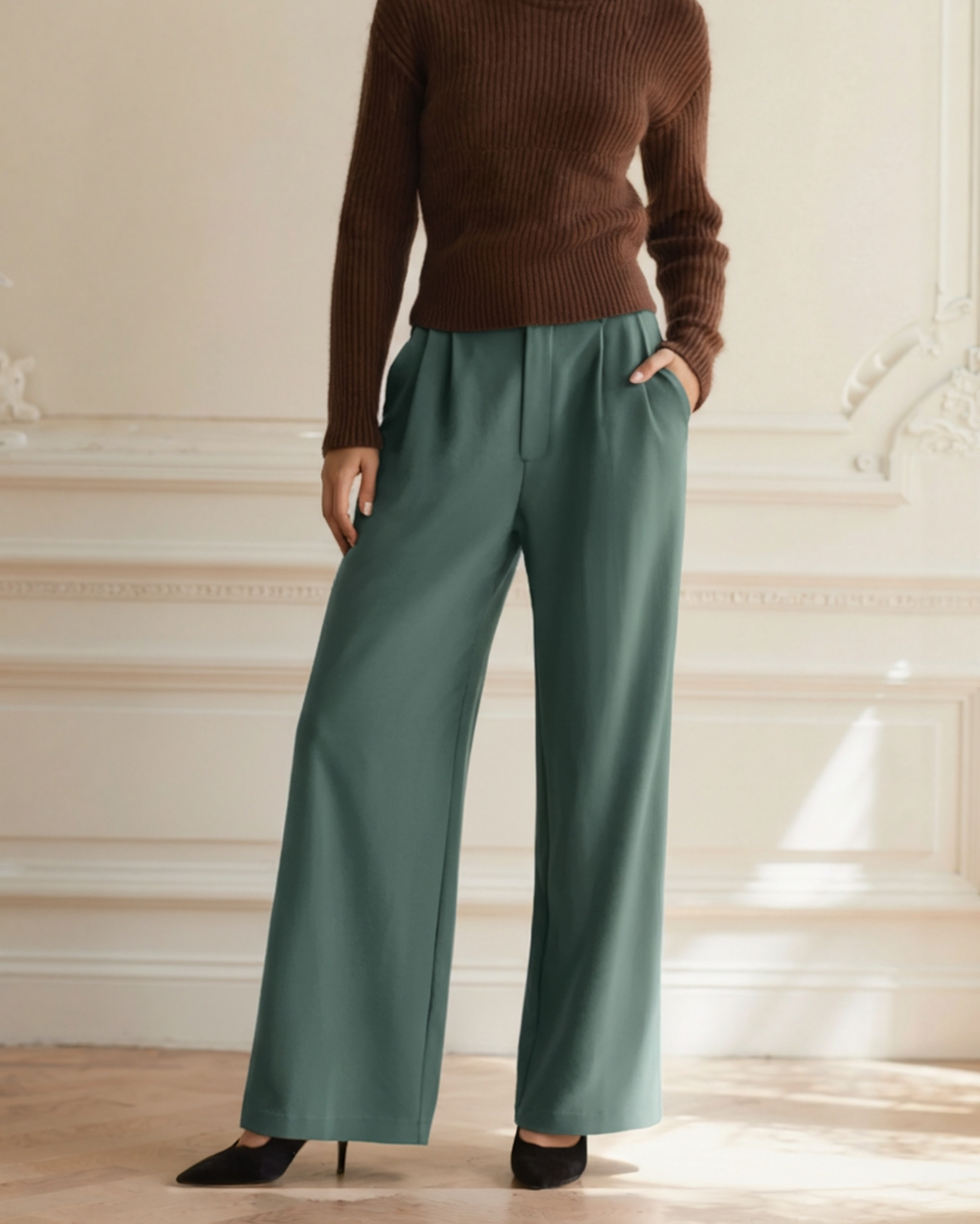 Flowy Wide-Leg Trousers